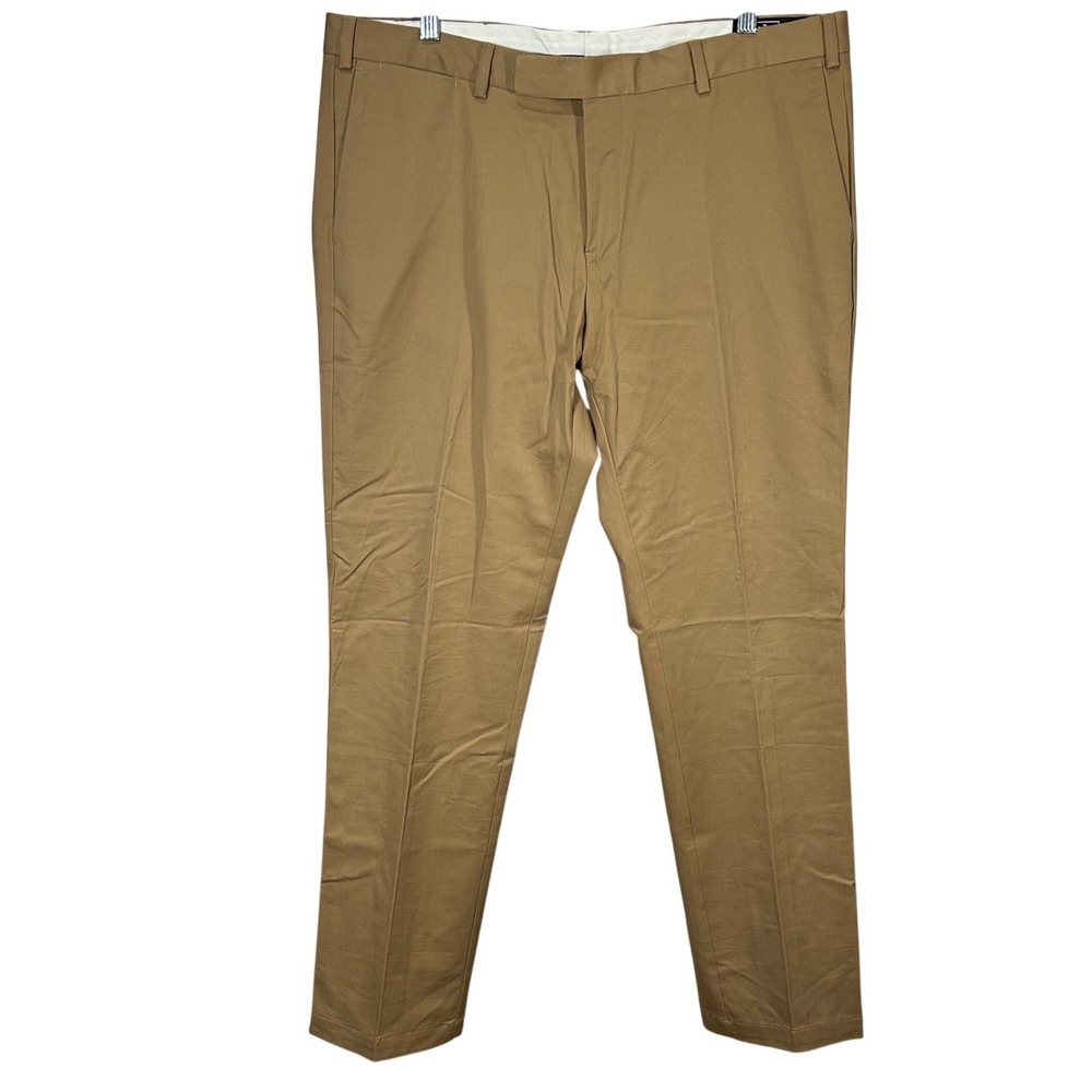 Polo by Ralph Lauren Men's Tan Stretch Custom‎ Fit Chinos Dress Pants Size 38x32